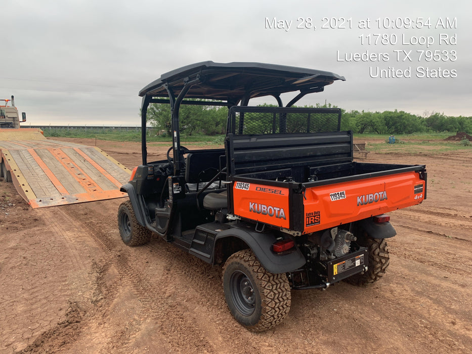Kubota RTV-X1140W-H Canopy, 4-Seater, Diesel, Windshield Acrylic Clear, LED Strobe, Backup Alarm