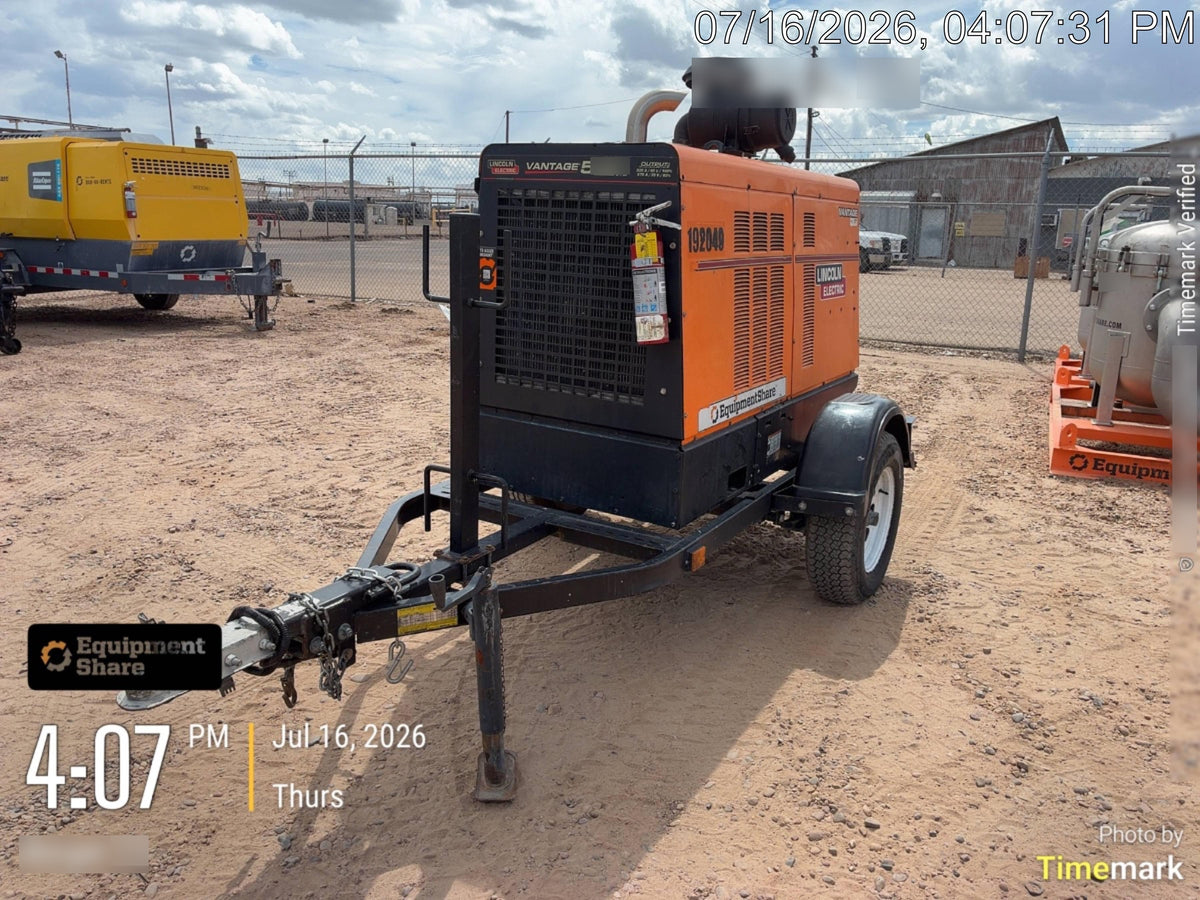 2021 Lincoln Electric Vantage 549X Ready Pak 3, ORANGE (includes trailer, cable rack, fender light kit)