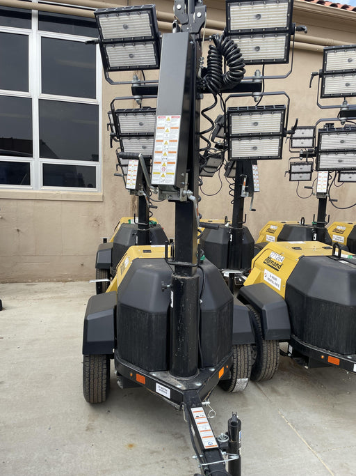 2022 Allmand NLV3GR (4) LED Light Fixture 350W, 23' Vertical Mast, 3kW Prime, Towable, ES Decals, T3