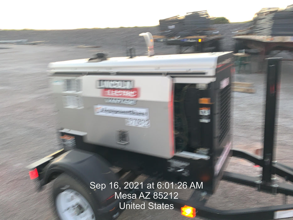 2020 Lincoln Electric Vantage 322 Welder Ready-Pak 3, Two wheel trailer, Fender and Light kit, Cable Rack