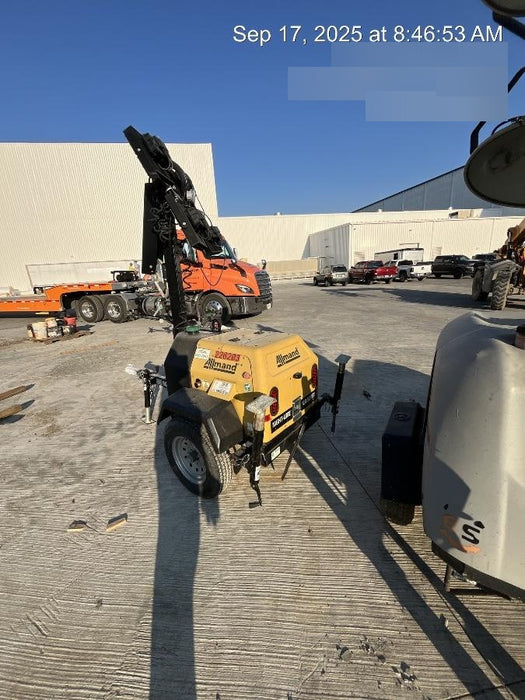 2022 Allmand NLV3GR (4) LED Light Fixture 350W, 23' Vertical Mast, 3kW Prime, Towable, Deep Sea L401, Leveling Jacks, Yanmar T4F 5.8hp