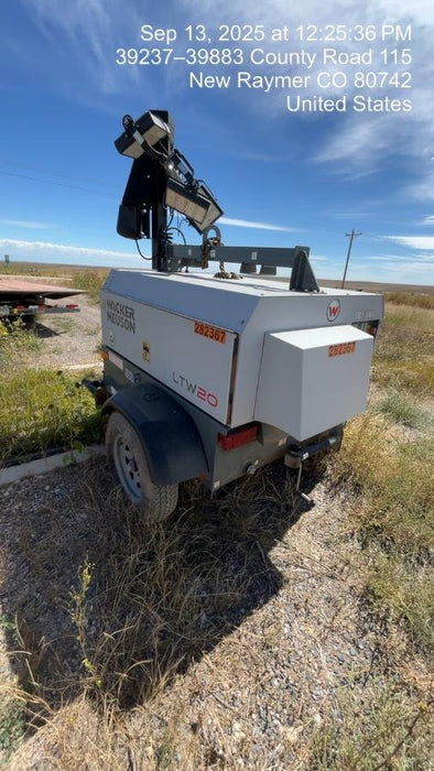 2022 Wacker Neuson LTW20Z1 Isuzu Dsl. Engine, 23' Mast, (4) 300W LED Lights, CWK, Programmable Dawn to Dusk, 360 Deg. Rotation, 57 Gal. Tank, Trailer Mounted