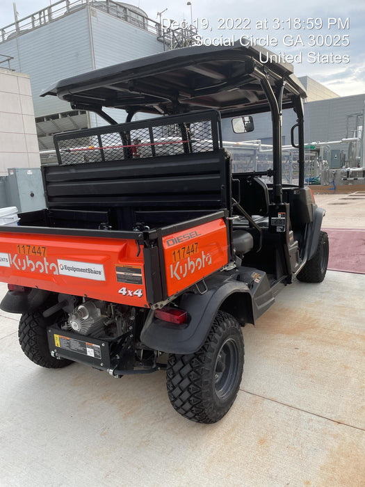 2020 Kubota RTV-X1140W-H 4wd Utility Cart, 4 Seat, Diesel, LED Strobe, Windshield Tempered Glass, Plastic Canopy, Wire Harness Kit, Backup Alarm