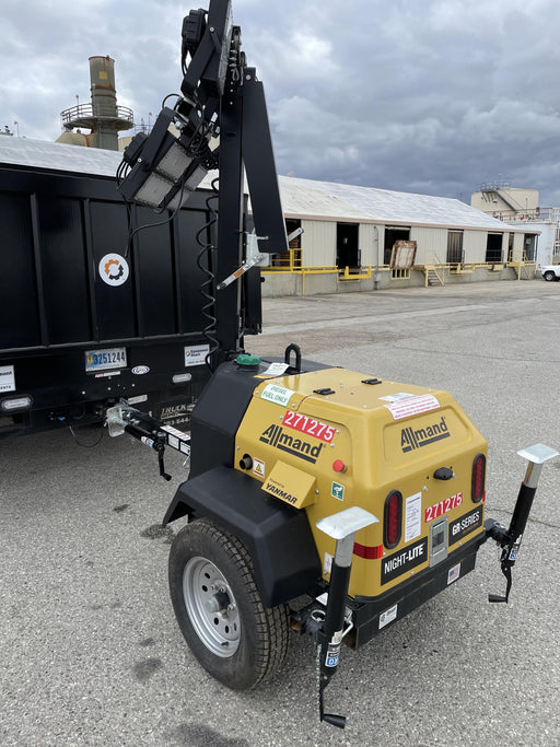 2022 Allmand NLV3GR (4) LED Light Fixture 350W, 23' Vertical Mast, 3kW Prime, Towable, ES Decals, T3