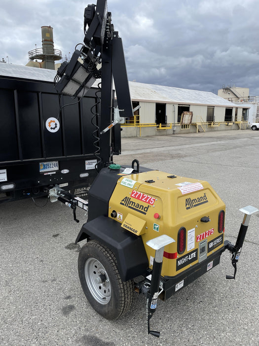 2022 Allmand NLV3GR (4) LED Light Fixture 350W, 23' Vertical Mast, 3kW Prime, Towable, ES Decals, T3