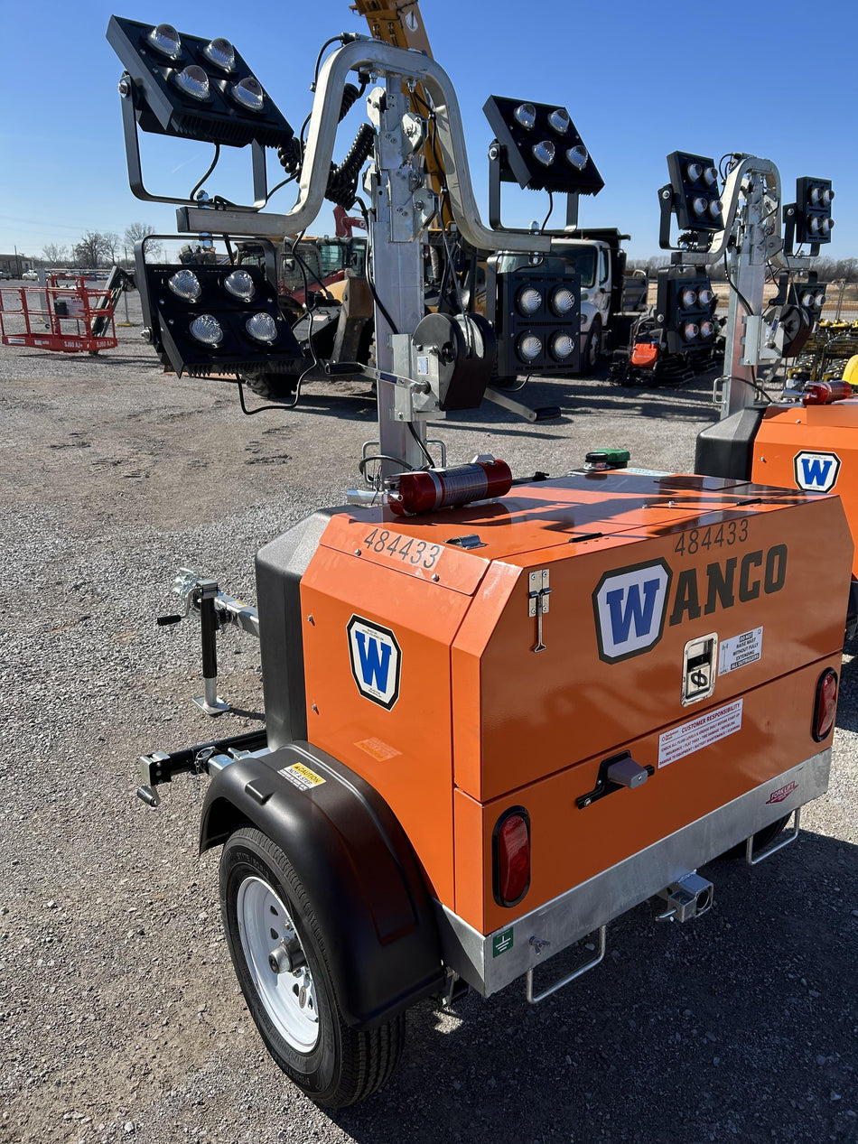 2024 Wanco WLTT-4MM4K Diesel, Mitsubishi L2E, 9.0HP @1800 rpm, Deep Sea Controller, Shore Power Plug, Auto Start, (4) 350W LED Floodlights, 4kW Generator, 60 Gal Fuel Tank, 2" Ball, T3