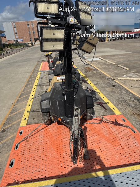 2022 Allmand NLV3GR (4) LED Light Fixture 350W, 23' Vertical Mast, 3kW Prime, Towable, Deep Sea L401, Leveling Jacks, Yanmar T4F 5.8hp