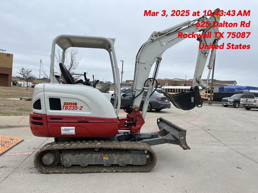 2022 Takeuchi TB235-2R Canopy, Rubber Tracks, Manual QC