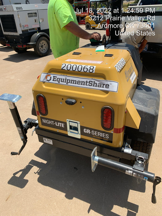 2022 Allmand NLV3GR (4) LED Light Fixture 350W, 23' Vertical Mast, 3kW Prime, Towable, Deep Sea L401, Leveling Jacks, Yanmar T4F 5.8hp