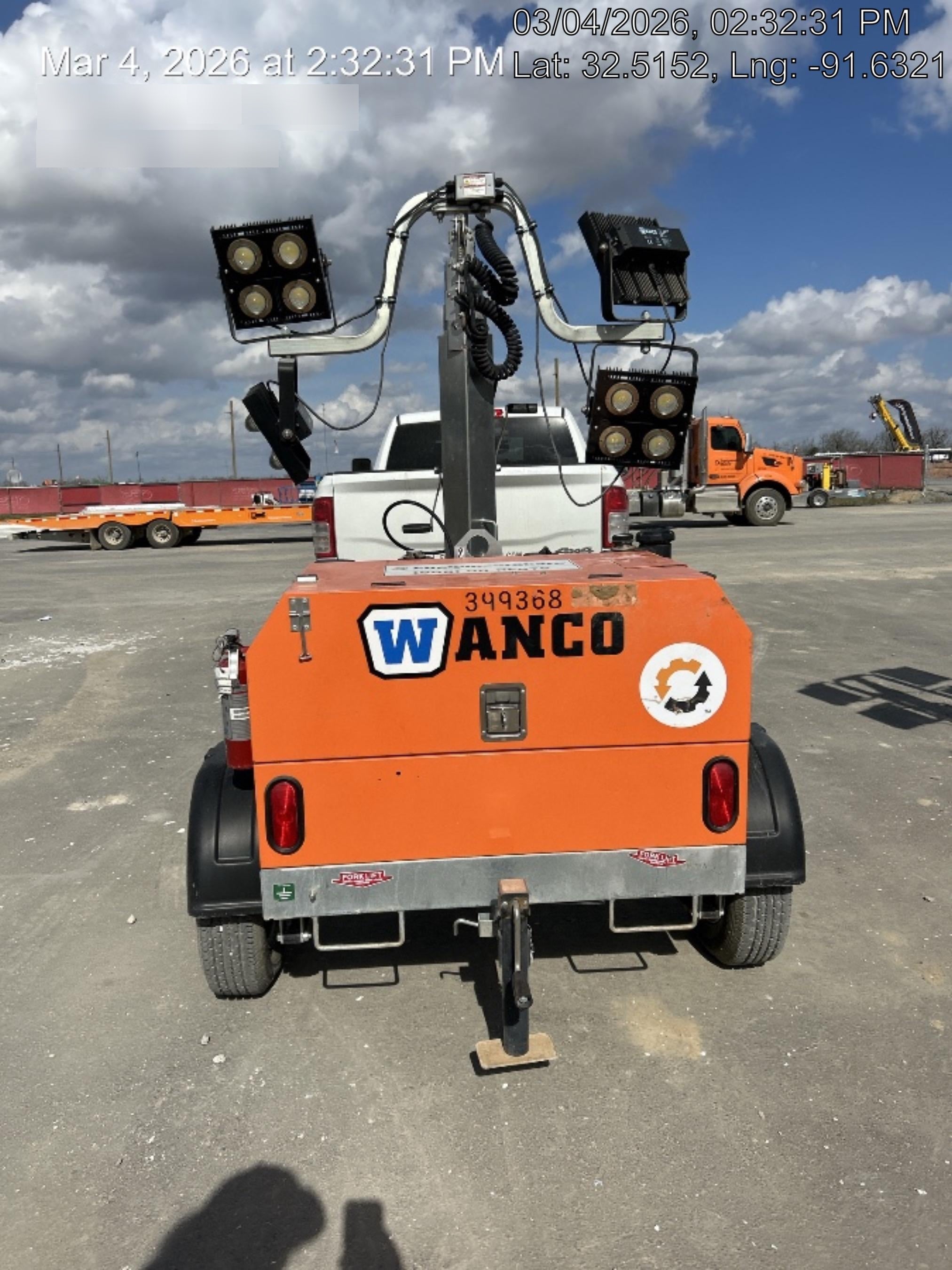 2024 Wanco WLTT-4MM4K Diesel, Deep Sea Controller, Shore Power Plug, Auto Start, (4) 350W LED Floodlights, 4kW Generator, 60 Gal Fuel Tank, 2" Ball, T3