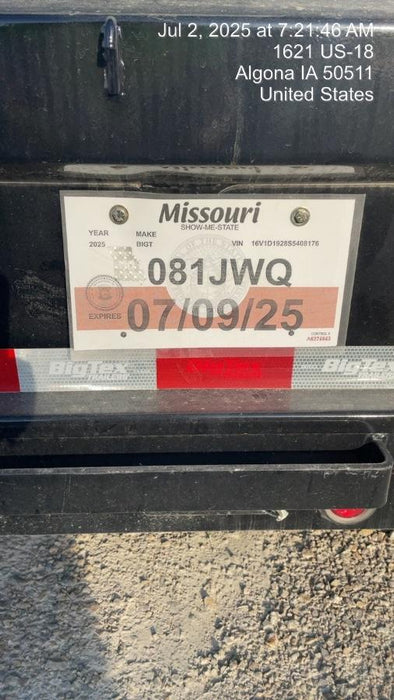 2025 BIG TEX TRAILER 16LP-14BK6SIRPD