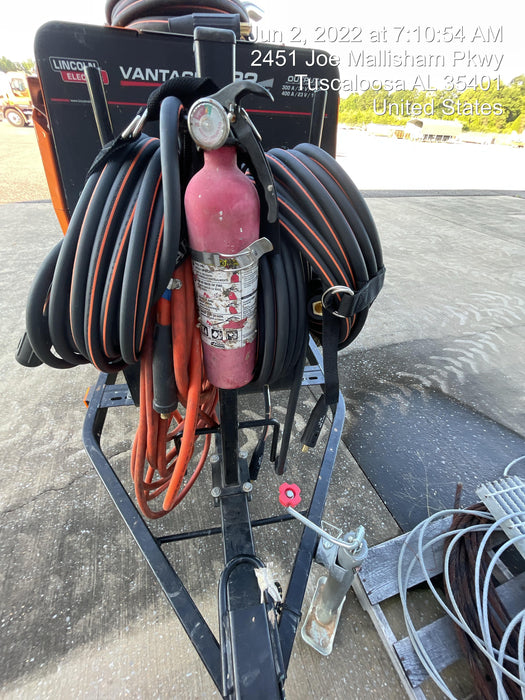 2021 Lincoln Electric Vantage 322 Vantage 322 Ready Pak 3 w/ Decals, ORANGE (includes trailer, cable rack, fender light kit) NO Telematics