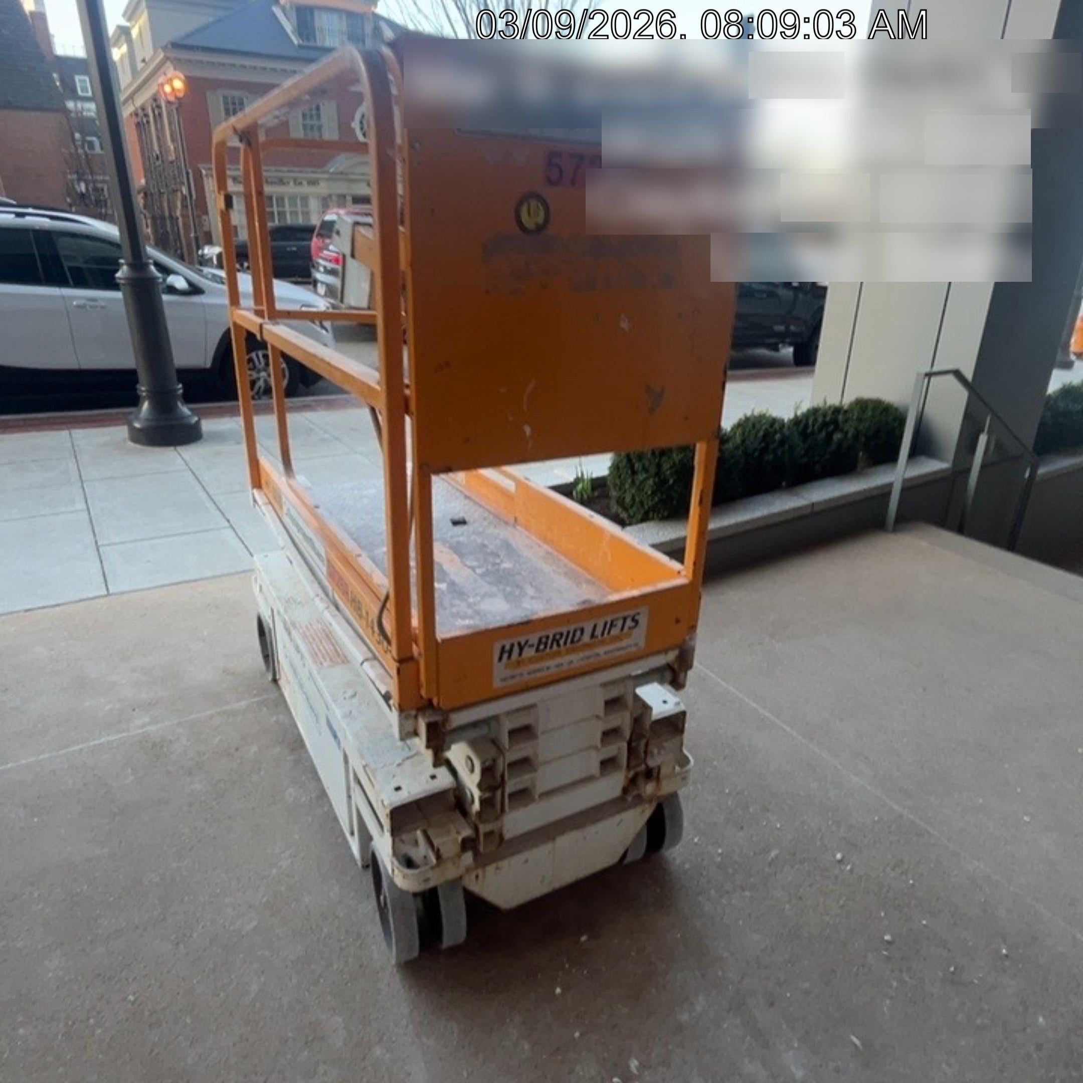 Custom Equipment HB-1430 Hy-Brid Scissor Lift
Platform capacity up to 670 lbs
Working height up to 20 ft
Weighs under 1,700 lbs
Non-marking wheels