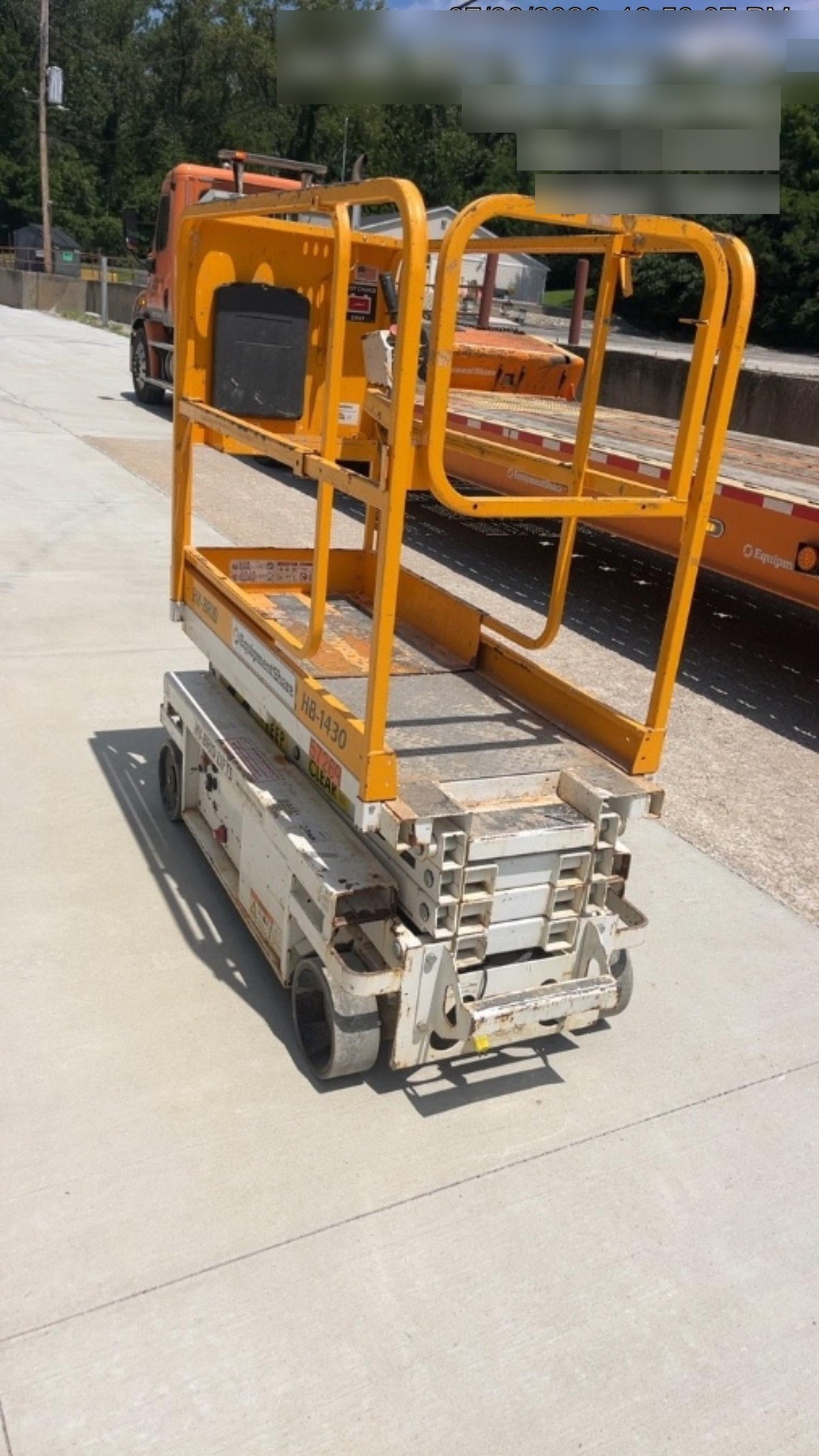Custom Equipment HB-1430 Hy-Brid Scissor Lift
Platform capacity up to 670 lbs
Working height up to 20 ft
Weighs under 1,700 lbs
Non-marking wheels