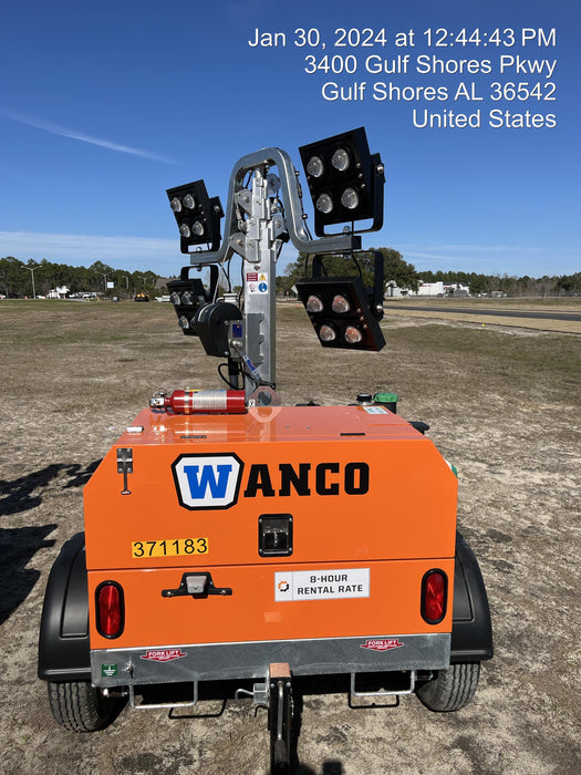 2023 Wanco WLTT-4MM4K Diesel, Deep Sea Controller, Shore Power Plug, Auto Start, (4) 350W LED Floodlights, 4kW Generator, 60 Gal Fuel Tank, 2" Ball, T3