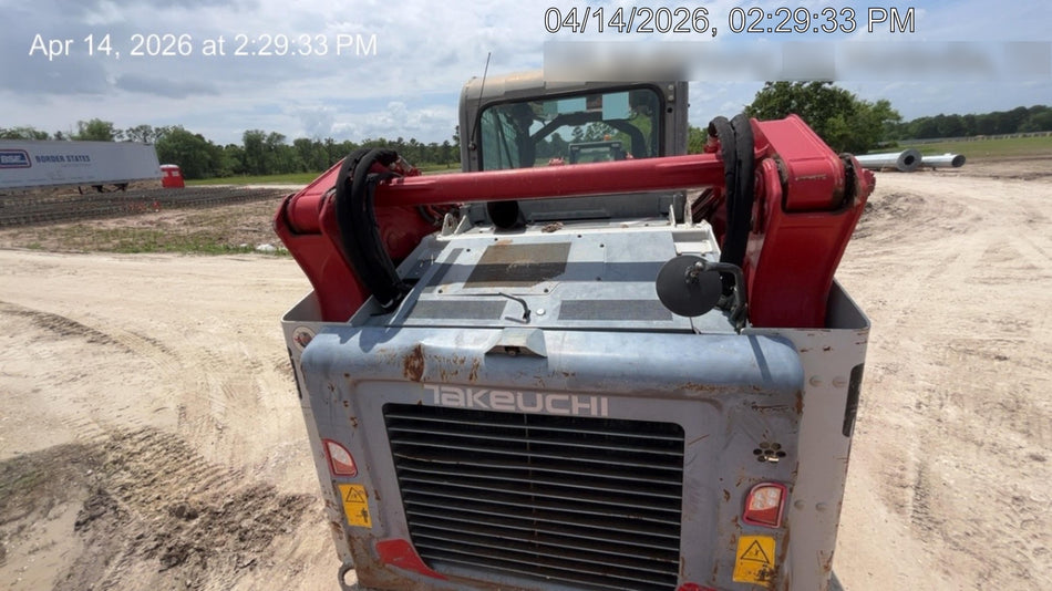 2019 Takeuchi TL12V2C ROPS/FOPS Cab, Heat/AC, Defroster, Rubber Tracks, Back-up Alarm, Front & Rear Working Lights, Auxiliary Hydraulics, Two-Speed Travel, Electronic Monitoring System, Hydraulic Universal Quick Hitch w/80" HD Smooth Dirt Bucket with Bolt-on Edge, 24.0 cu ft. Capacity