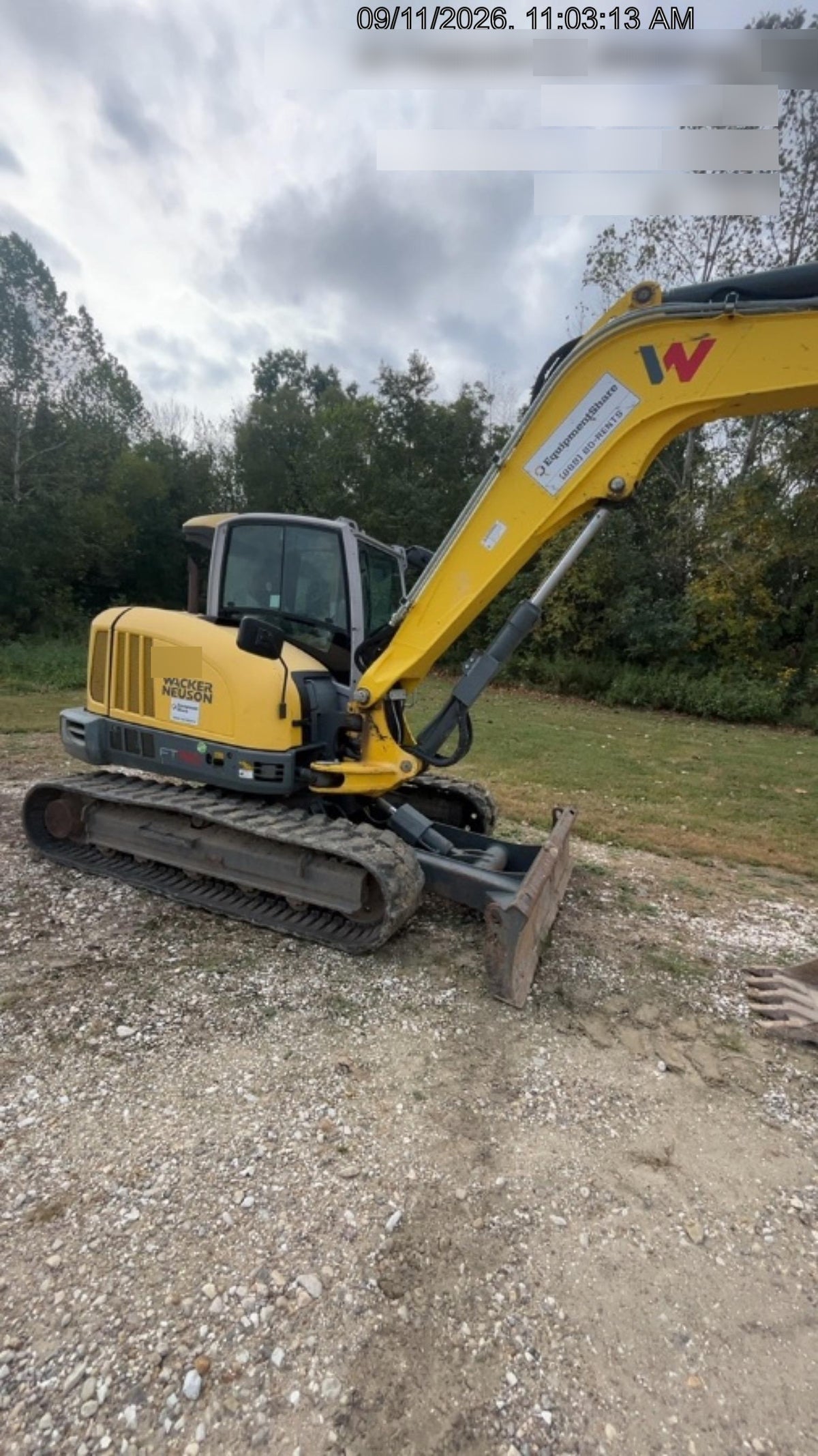 Wacker Neuson ET90 Cab, Long Dipperstick, Track, Bucket