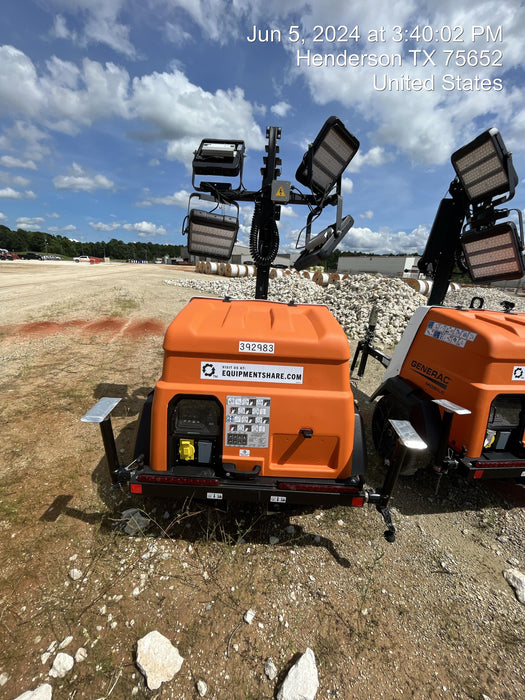 2024 Generac MLT2 Diesel, Flex Switch 120V Input, Powerzone Controller, 
(4) 320W LED Lights, 4kW Generator, 39.9 Gal Fuel Tank, 2" Ball, T3