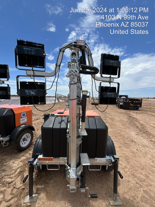 2024 Wanco WLTT-4MM4K Diesel, Deep Sea Controller, Shore Power Plug, Auto Start, (4) 350W LED Floodlights, 4kW Generator, 60 Gal Fuel Tank, 2" Ball, T3