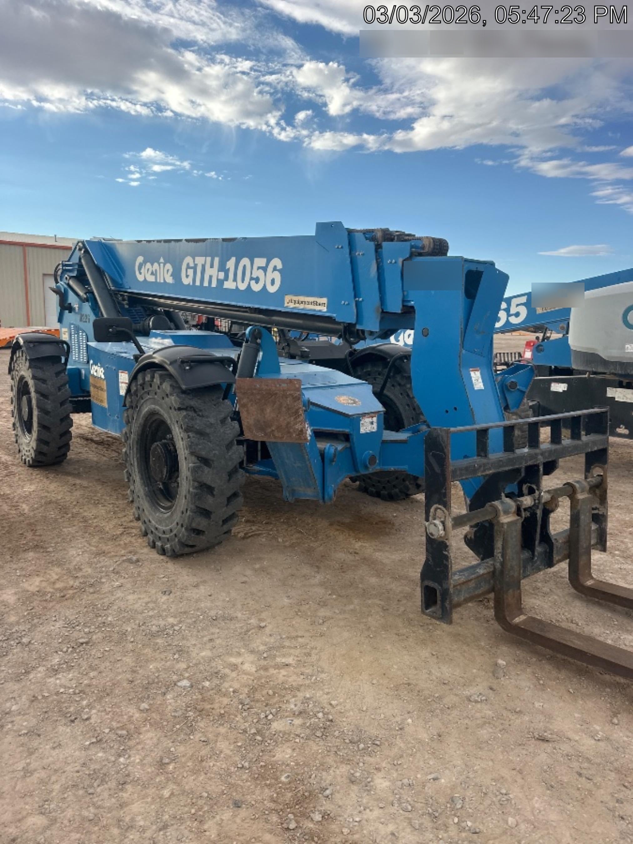 2018 Genie GTH-1056 Genie GTH-1056 w/ROPS, Work Lights, Solid Tires, RH Cab Mesh, Beacon, 60" Carriage and Forks