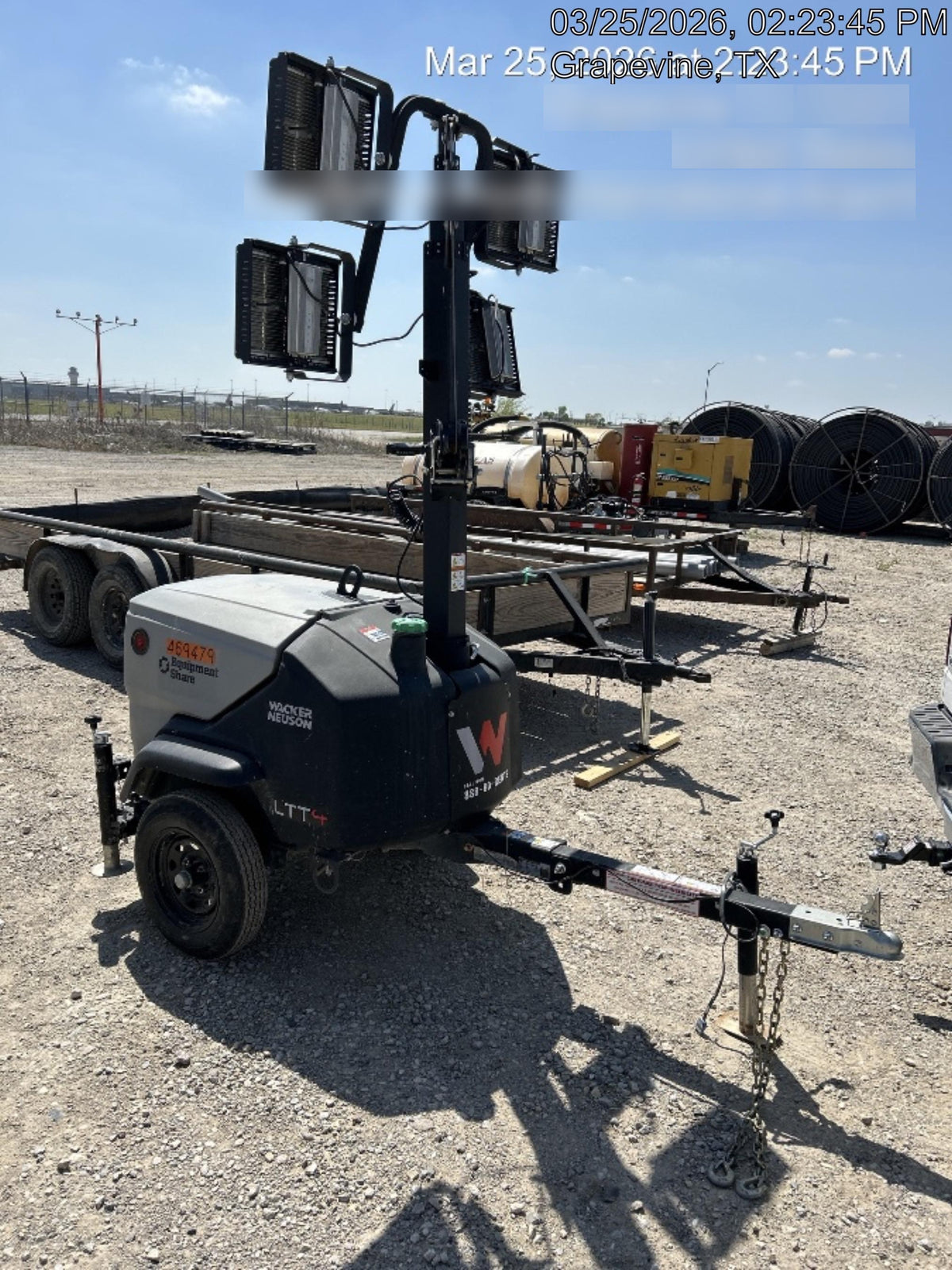 2024 Wacker Neuson LTT4 Diesel, Kohler KDW702, Deep Sea Controller, Auto Start, LED 320W, Bypass Outlet, T3