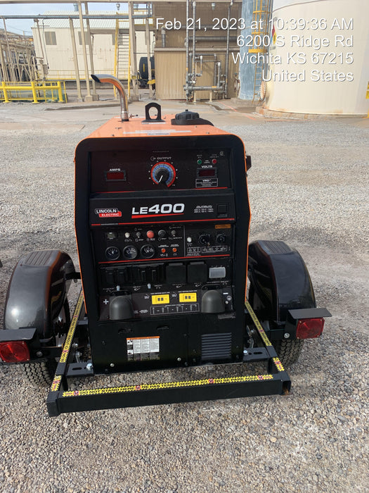 2022 Lincoln Electric LE400 Kubota V1505, Trlr, Cable Rack, Light Kit, ES Decals, T3