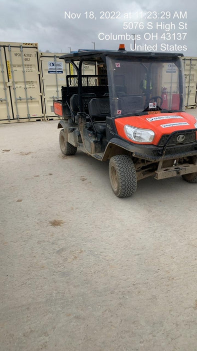 2022 Kubota RTV-X1140W-H Plastic Canopy, Windshield Acrylic Clear, LED Strobe Light, Wire Harness Kit, Back up Alarm
