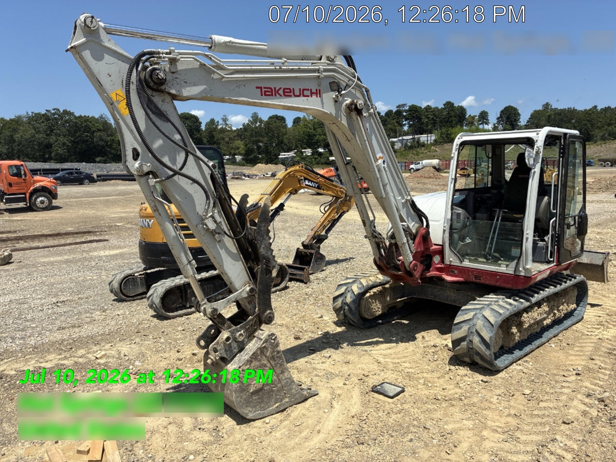 2019 Takeuchi TB290 Cab/Heat/AC Rubber tracks, Dozer blade, Travel alarm, Auxiliary hydraulics w/Manual QC, Hydraulic thumb, 18", 24", and 36" Buckets