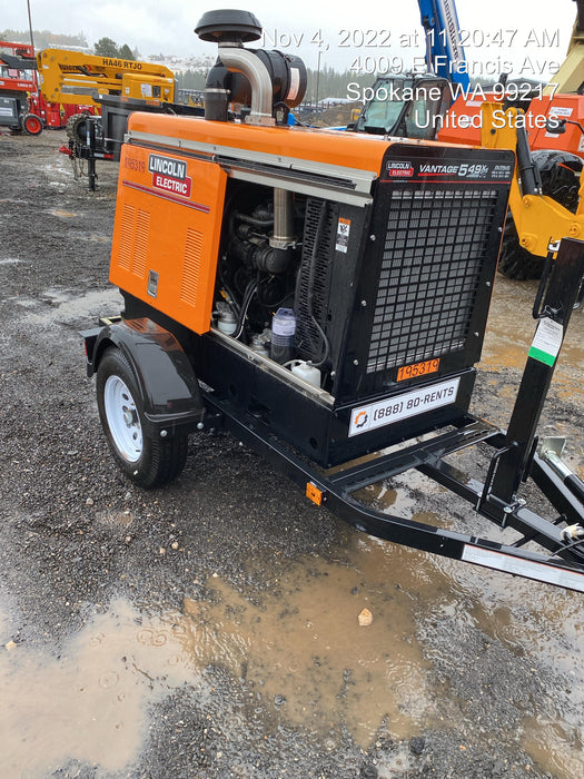 2021 Lincoln Electric Vantage 549X Ready Pak 3, ORANGE (includes trailer, cable rack, fender light kit)