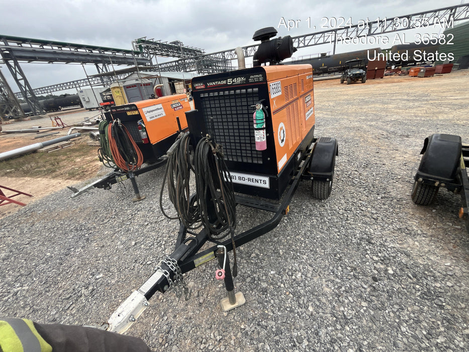 2021 Lincoln Electric Vantage 549X Ready Pak 3, ORANGE (includes trailer, cable rack, fender light kit)