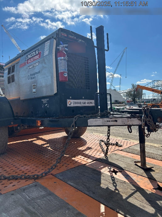 2019 Lincoln Electric Vantage 322 Welder Ready-Pak 3, Two wheel trailer, Fender and Light kit, Cable Rack