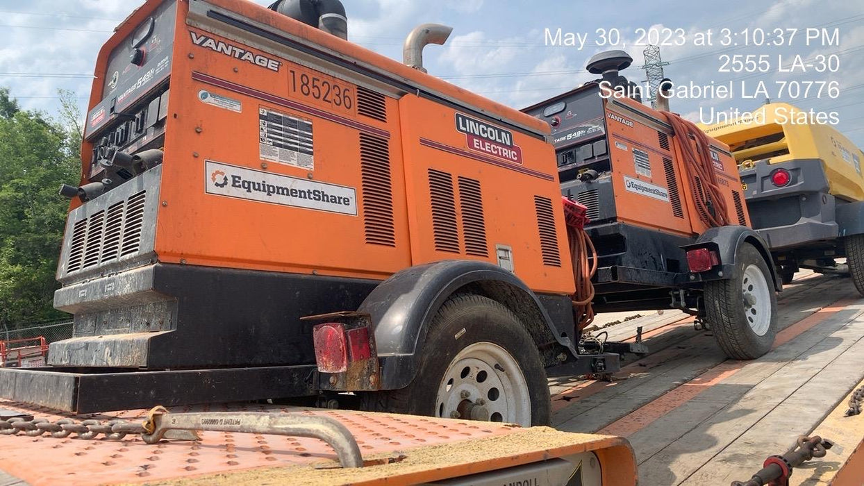 2021 Lincoln Electric Vantage 549X Ready Pak 3, ORANGE (includes trailer, cable rack, fender light kit)