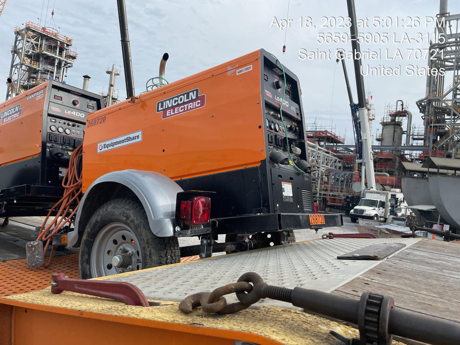 2022 Lincoln Electric LE400 Kubota V1505, Trlr, Cable Rack, Light Kit, ES Decals, T3