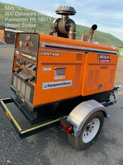 2021 Lincoln Electric Vantage 549X Ready Pak 3, ORANGE (includes trailer, cable rack, fender light kit)