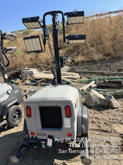 2024 Wacker Neuson LTT4 Diesel, Kohler KDW702, Deep Sea Controller, Auto Start, LED 320W, Bypass Outlet, T3