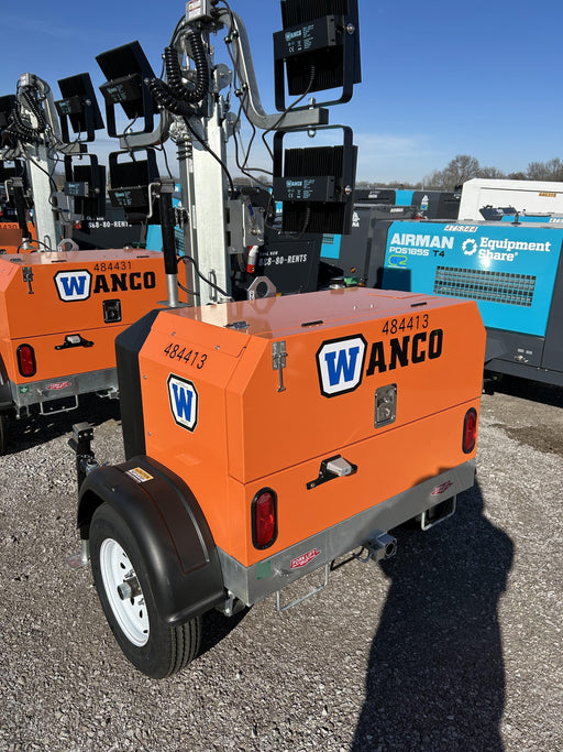 2024 Wanco WLTT-4MM4K Diesel, Mitsubishi L2E, 9.0HP @1800 rpm, Deep Sea Controller, Shore Power Plug, Auto Start, (4) 350W LED Floodlights, 4kW Generator, 60 Gal Fuel Tank, 2" Ball, T3