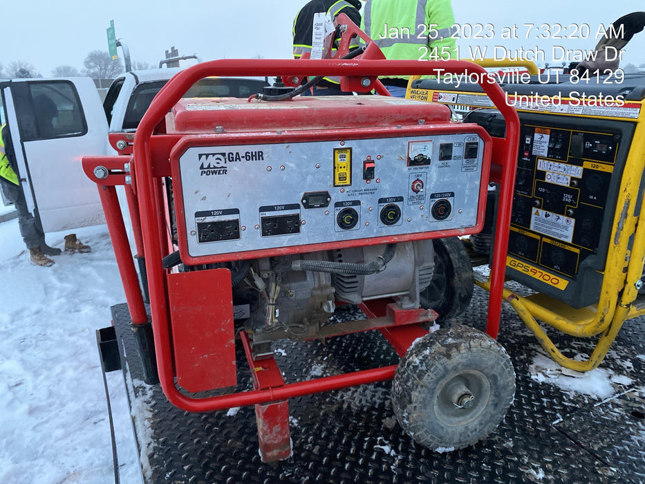 2020 Multiquip GA6HR Gen 6kW Honda GX340 GFCI Wheel Kit