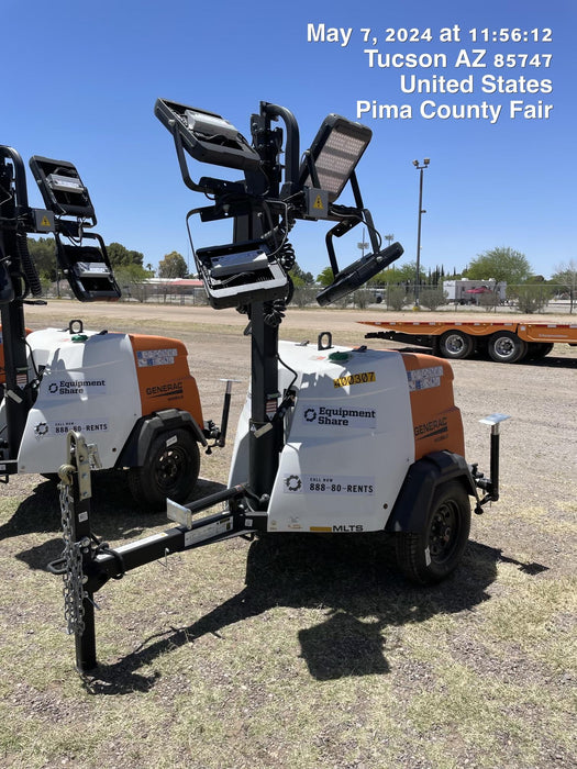2024 Generac MLT2 Diesel, Flex Switch 120V Input, Powerzone Controller, 
(4) 320W LED Lights, 4kW Generator, 39.9 Gal Fuel Tank, 2" Ball, T3