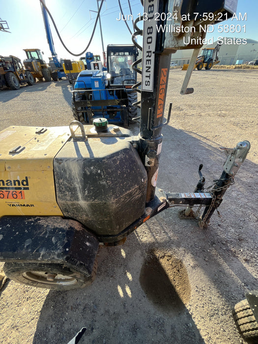 2022 Allmand NLV3GR (4) LED Light Fixture 350W, 23' Vertical Mast, 3kW Prime, Towable, ES Decals, T3