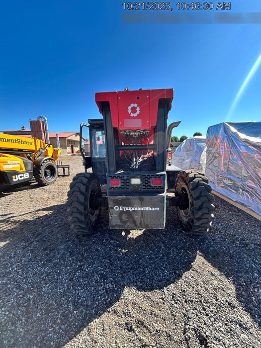 2020 Manitou MTA10055 Cab/Heat/Air, LED Work Lights, Solid Tires, Lift Hook, Beacon, Auxiliary Hydraulics w/66" Carriage and 60" Forks