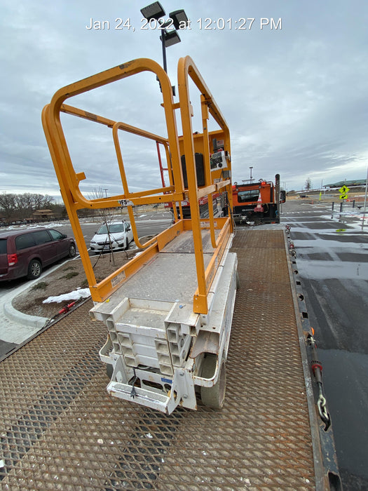 Custom Equipment HB-1430 Hy-Brid Scissor Lift
Platform capacity up to 670 lbs
Working height up to 20 ft
Weighs under 1,700 lbs
Non-marking wheels