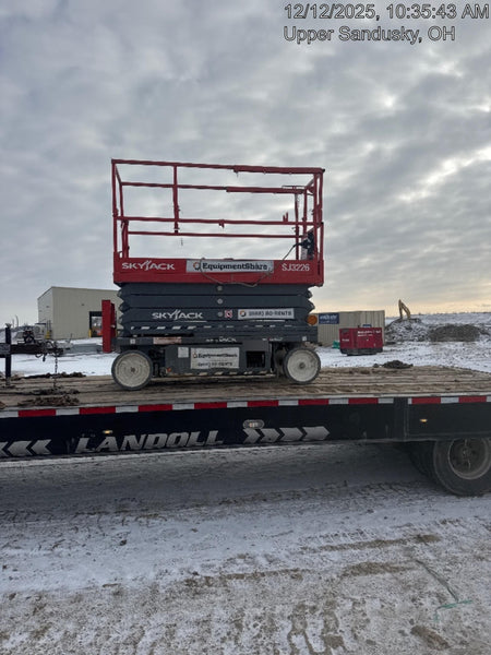 2020 Skyjack SJIII-3226 Solid NM Tires, Half height spring hinged entry gate, Dual Beacons