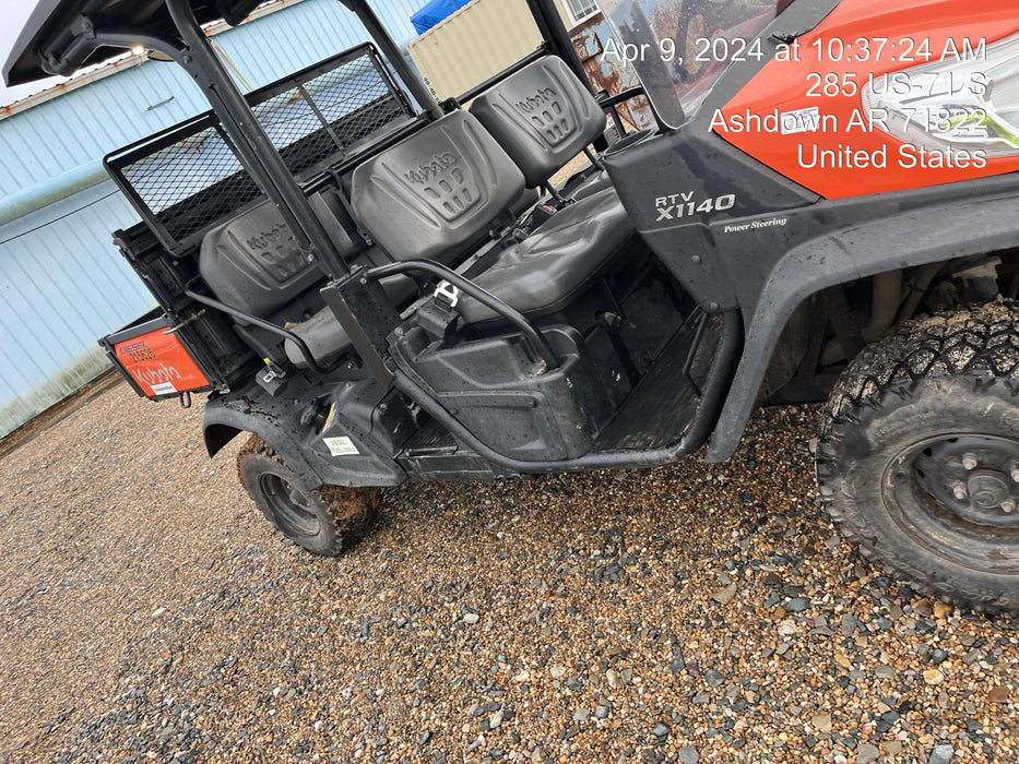 2022 Kubota RTV-X1140W-H Plastic Canopy, Windshield Acrylic Clear, LED Strobe Light, Wire Harness Kit, Back up Alarm