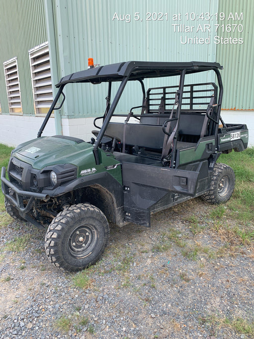 Kawasaki Mule PRO-DXT Standard Options, Backup Alarm, Beacon, Plastic Hard Top, Poly Windshield, Horn Kit