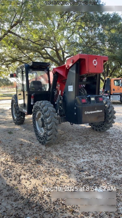 2019 Manitou MTA8044 74hp T4F, Cab/Heat/Air, Cab and Boom LED work lights, Auxiliary Hydraulics, Solid Tires, Amber strobe, Lift Hook 66" Carriage, 60" Forks
