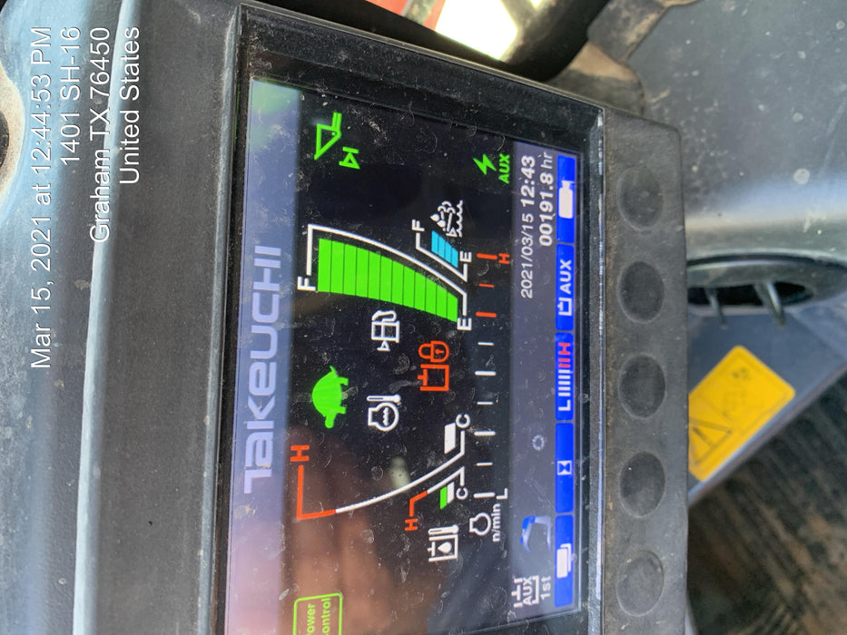 2020 Takeuchi TL12V-2 Cab, Rubber Track