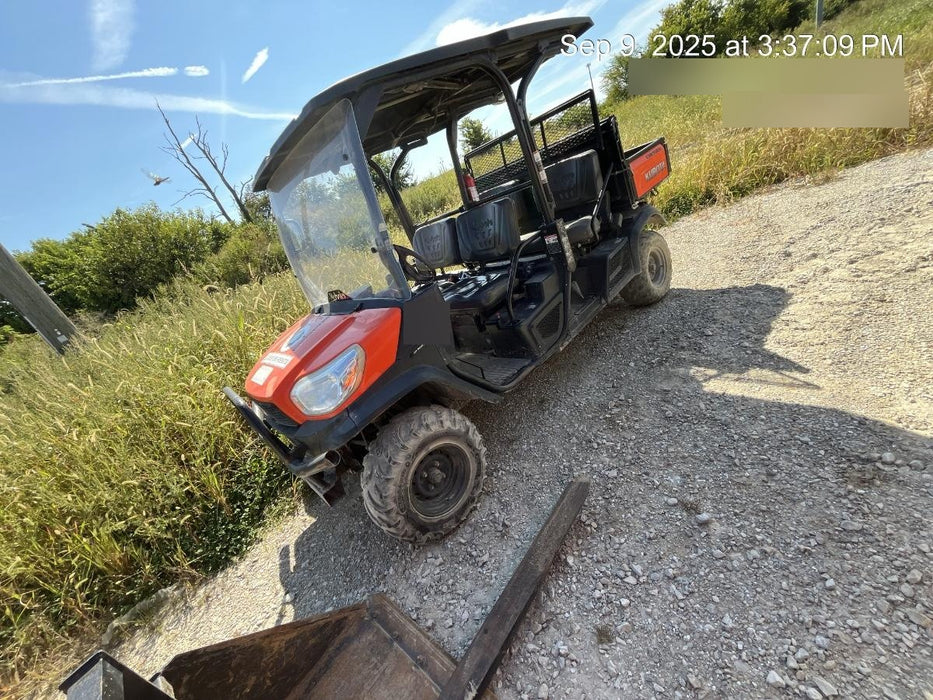 Kubota RTV-X1140W-H 4WD utility cart -LED strobe -Windshield tempered glass -Plastic canopy -Wire harness kit -Backup alarm