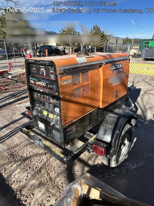 2023 Lincoln Electric LE400 Kubota V1505, Trlr, Cable Rack, Light Kit, ES Decals, T3