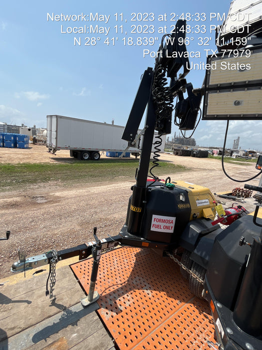 2022 Allmand NLV3GR (4) LED Light Fixture 350W, 23' Vertical Mast, 3kW Prime, Towable, Deep Sea L401, Leveling Jacks, Yanmar T4F 5.8hp