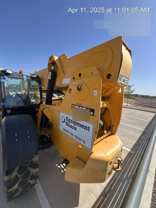 2019 JCB 510-56 74 HP w/CAB/HVAC, Beacon, Worklights, Aux Hydraulics, Foam Filled Tires w/60" Carriage/Forks